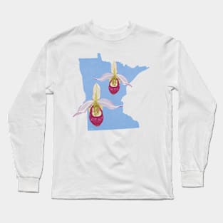 Minnesota Showy Lady's Slippers Long Sleeve T-Shirt